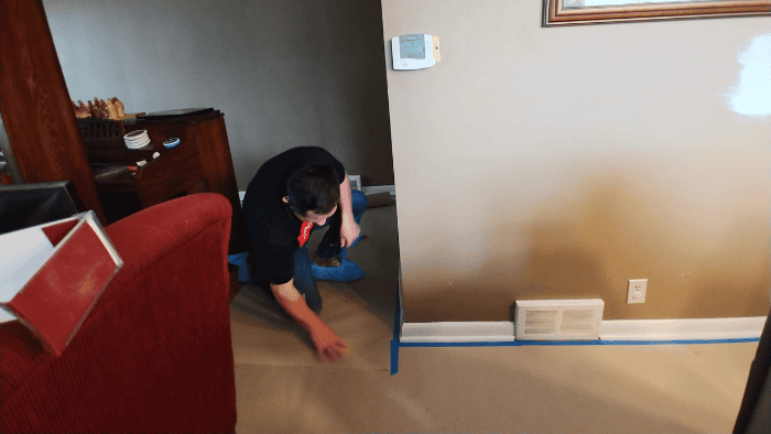 touch up painted white baseboards